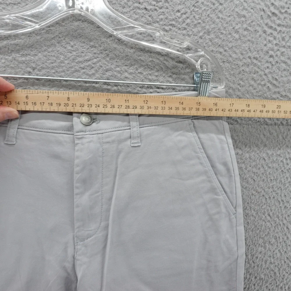 Member's Mark Mens Flat Front Twill Shorts Light Grey Size 32 NEW